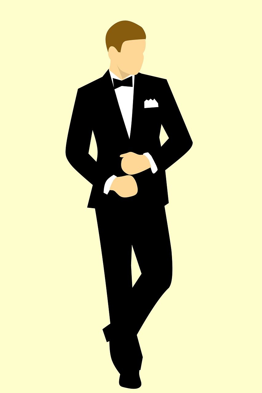 a toon man dressed in a spiffy tuxedo